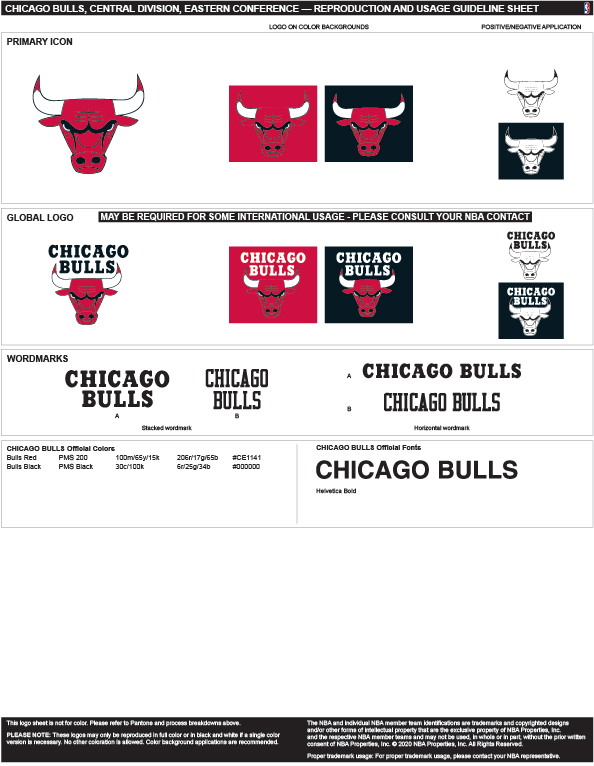 NBA Team Colour Chicago Bulls T-Shirt D01_387