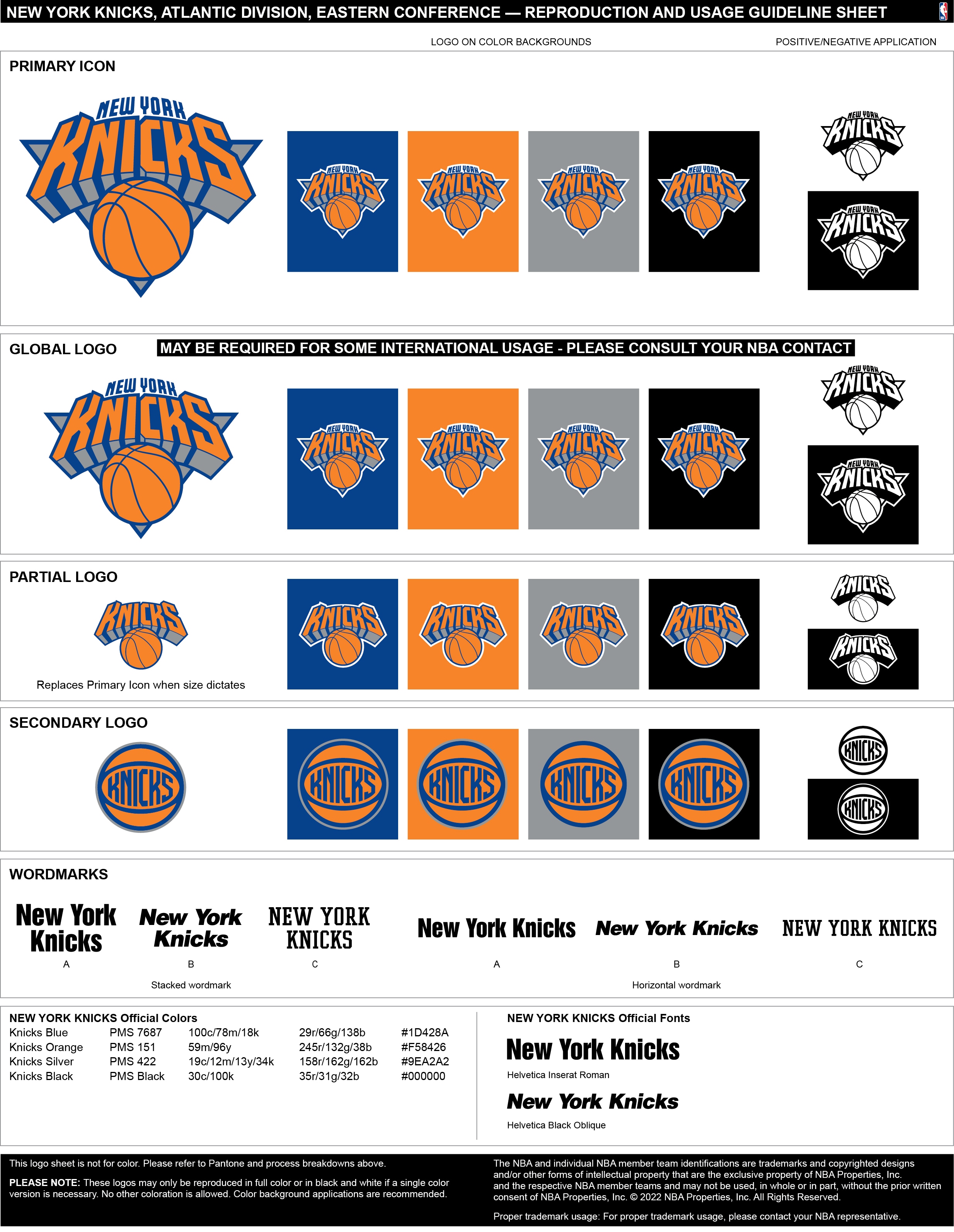 Westchester Knicks Team Colors  HEX, RGB, CMYK, PANTONE COLOR CODES OF  SPORTS TEAMS