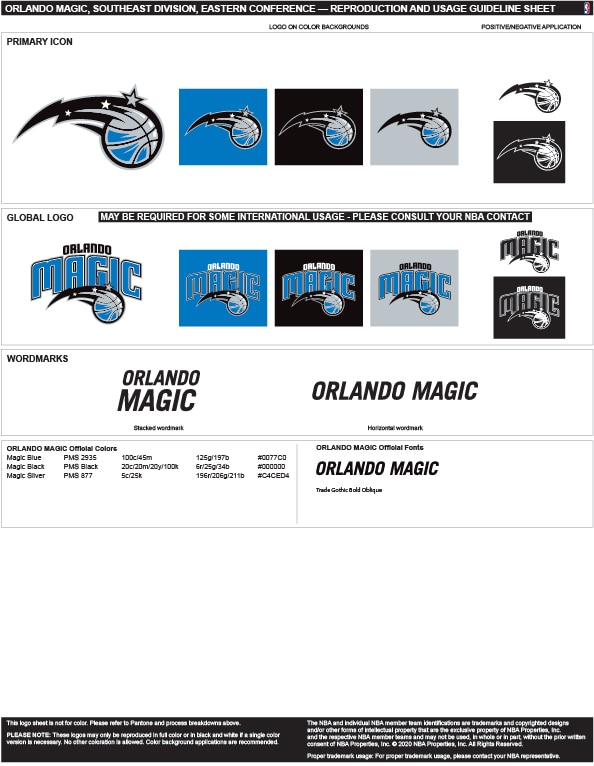 Orlando Magic Brand Color Codes